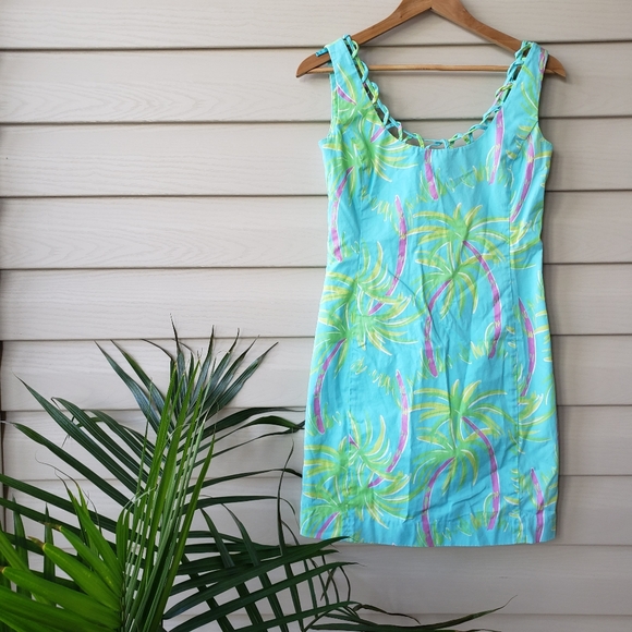 Lilly Pulitzer Dresses & Skirts - Lilly Pulitzer Palm Tree Logan Dress Size 4